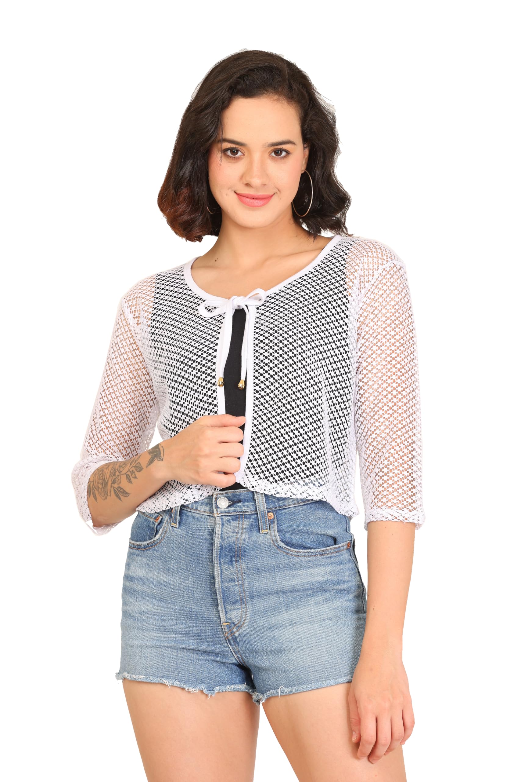 kg best collection Women Net Dori Koti (Makhi,White)-picture-11