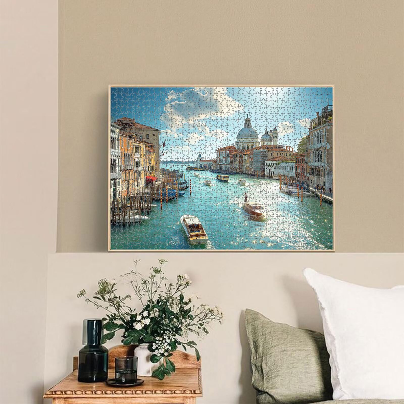 1000 Pièces Puzzle Adulte Italie & Paysage Puzzle en Bois Robuste 1T#349 | Puzzle en Bois, Découpe de Précision, Encres aux Couleurs Vives, Loisir Relaxant, Décoration Intérieure, Cadeau, 50x75cm