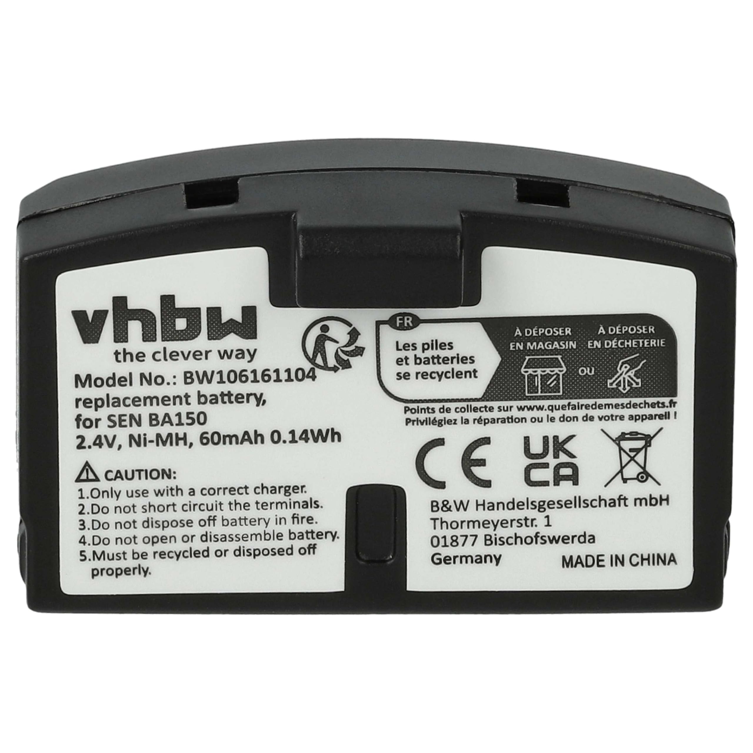 vhbw 10x Batterie Compatible avec Sennheiser RR 820
