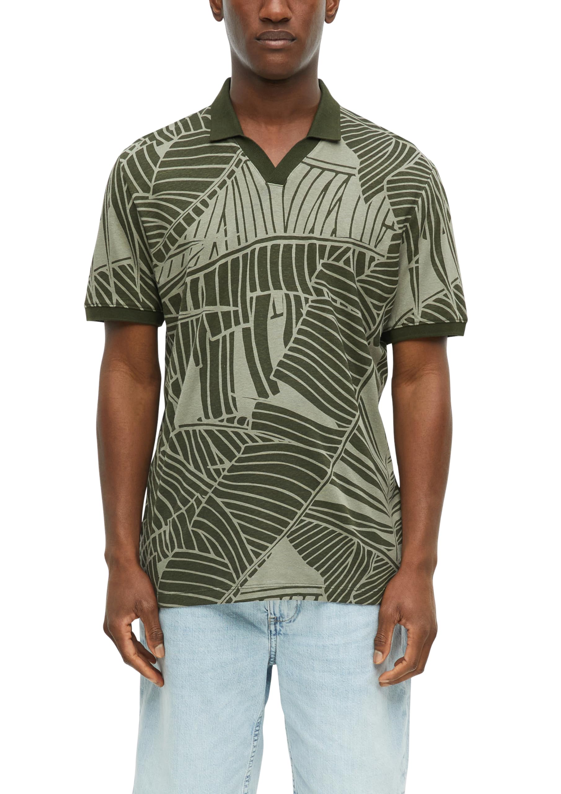 s.Oliver Men's 2178946 Polo Shirt (Pack of 1), Green, XL