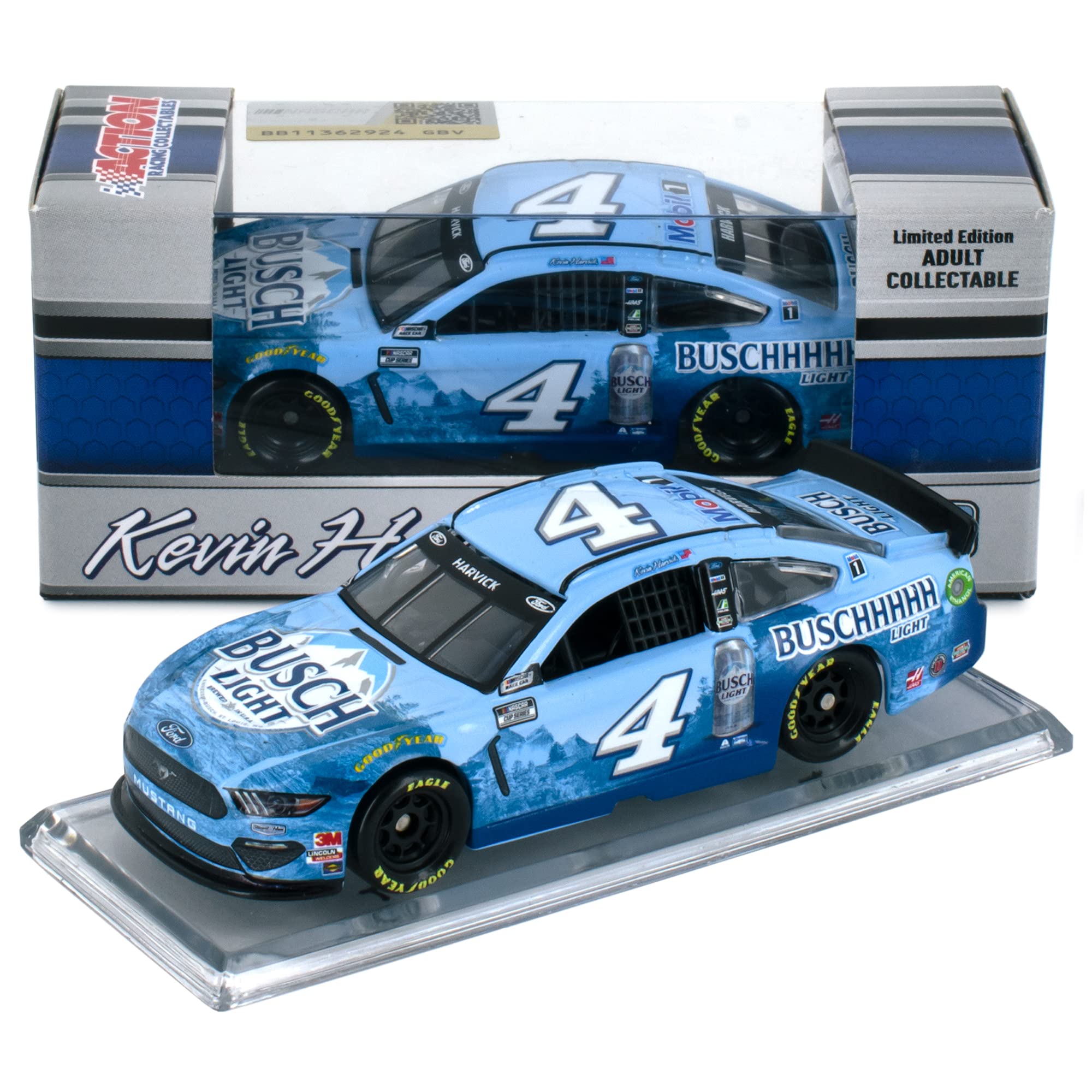 Lionel Racing K Harvick 1/64 HT BUSCHHHHH Light Beer 21 Mustang, Multicolor