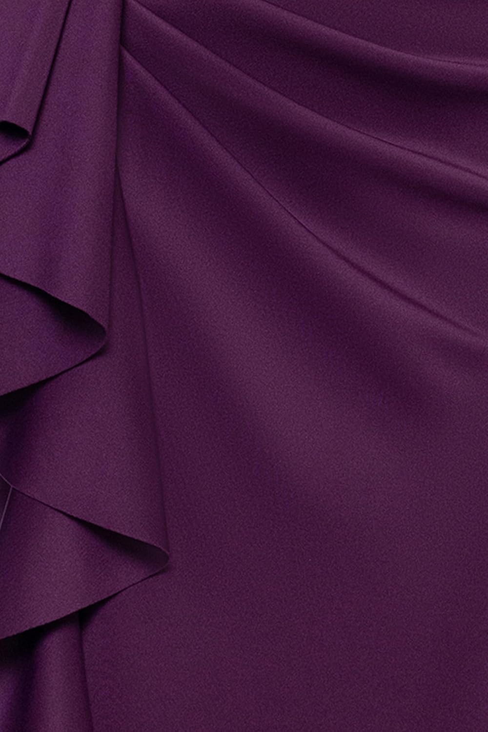 Xscape Women's Drop One Shoulder Bodycon Ruffle Draped Floor Length Dress