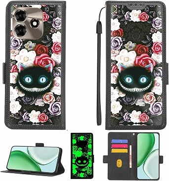 Aroepurt Case Compatible for Sparx Ultra 8 Pro Phone Case Flip Cover [with Tempered Glass Screen Protector][RFID Blocking][Luminous Effect] LPT-LZM