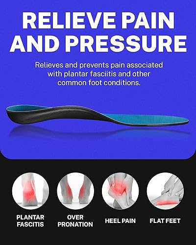 Miniatura 4 de Walkhero - Plantillas ortopédicas para aliviar el dolor para fascitis plantar con soporte de arco alto, alivia la fatiga de pies planos y pies