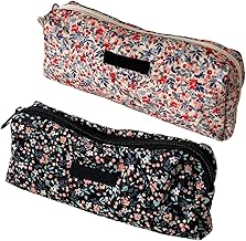Set of 2 Floral Pencil Case, Practical Pencil Case, Stationery Storage Bags, Storage and Organization Bags, Office Stationery Bags