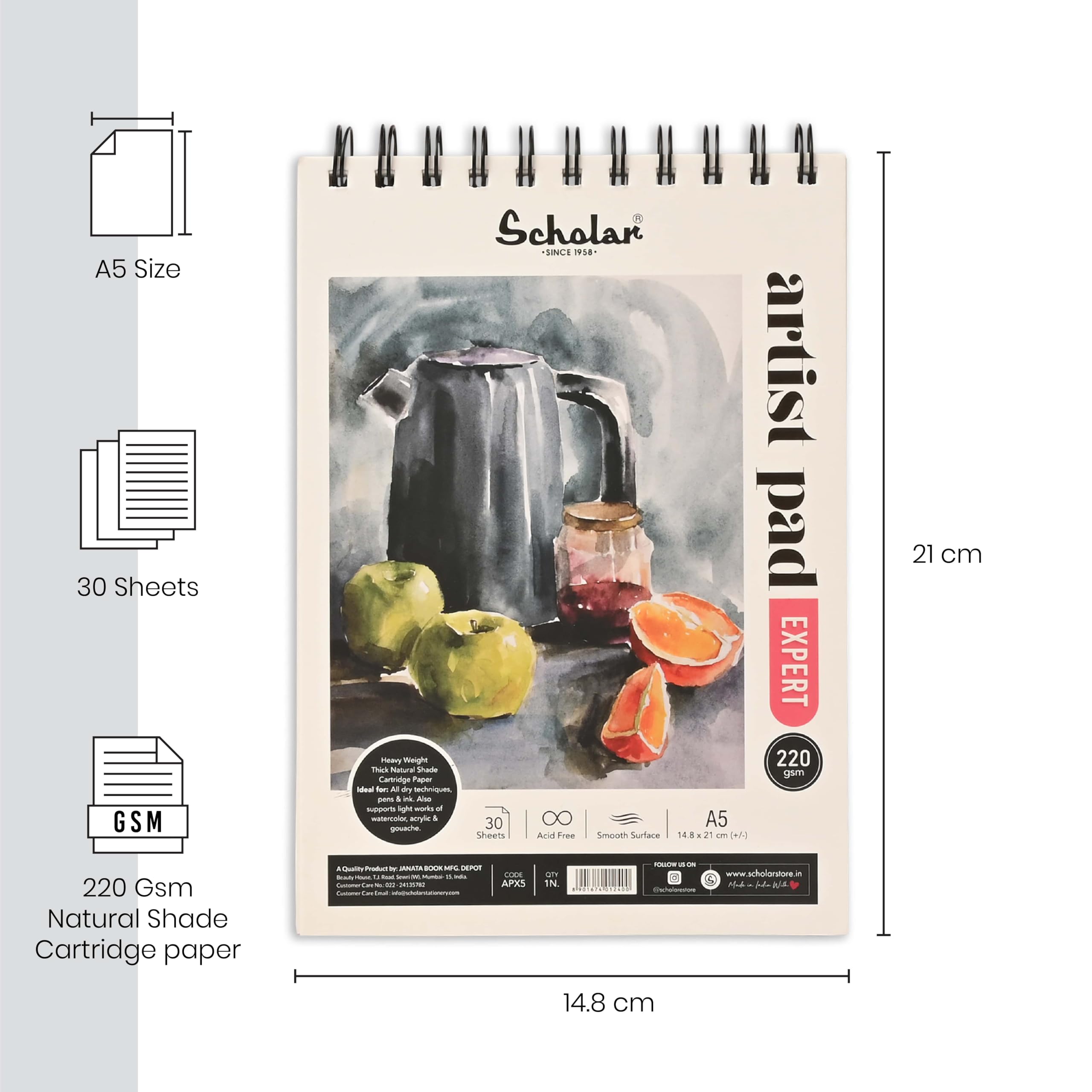 Scholar Artist Pad – Expert Drawing Pad (A5) -2