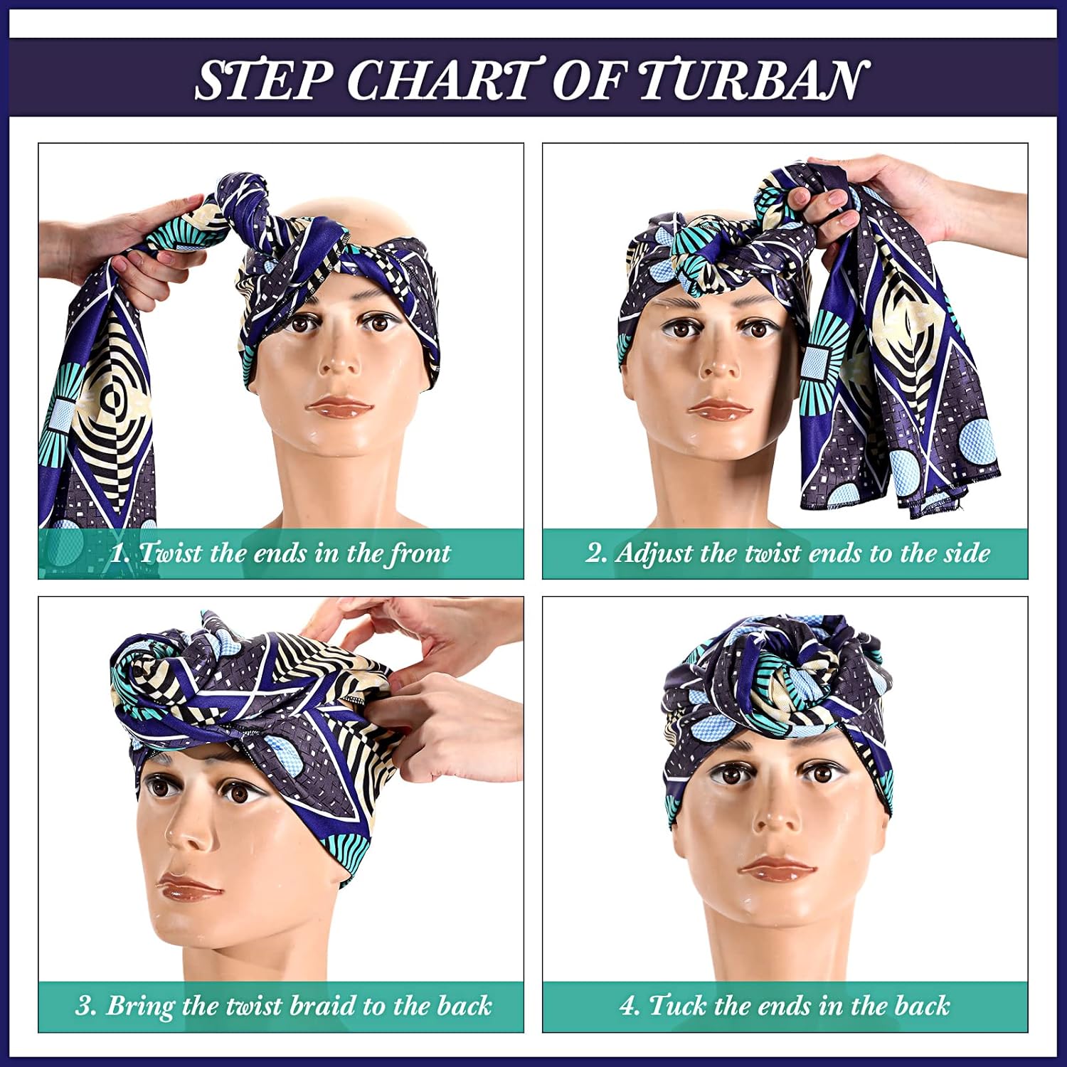 Coume 3 Pcs Women African Dashiki Skirt Traditional Costume African Bohemian Head Wrap Scarf Drop Dangle Earring (Small) - Image 6