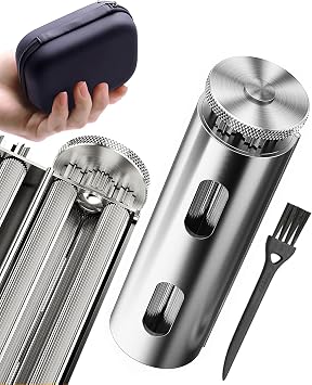 Vintage Za Roller, Za Wheel Roller, 2026 New Silver Roller Machine, Solid Stainless Steel Roller, Use with 70 mm Papers, Elegant and Luxurious Roller for Men and Women