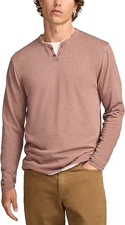 Amazon.com: Lucky Brand Men's Venice Burnout Long Sleeve Notch Neck ...