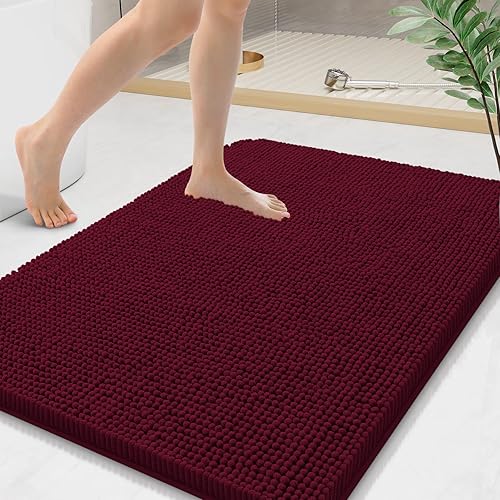 Miniatura 144 de Arotive Alfombras de Baño 30x20, Alfombras de Baño de Chenilla Shaggy Extra Suaves y Absorbentes, Lavables a Máquina con Respaldo de Goma