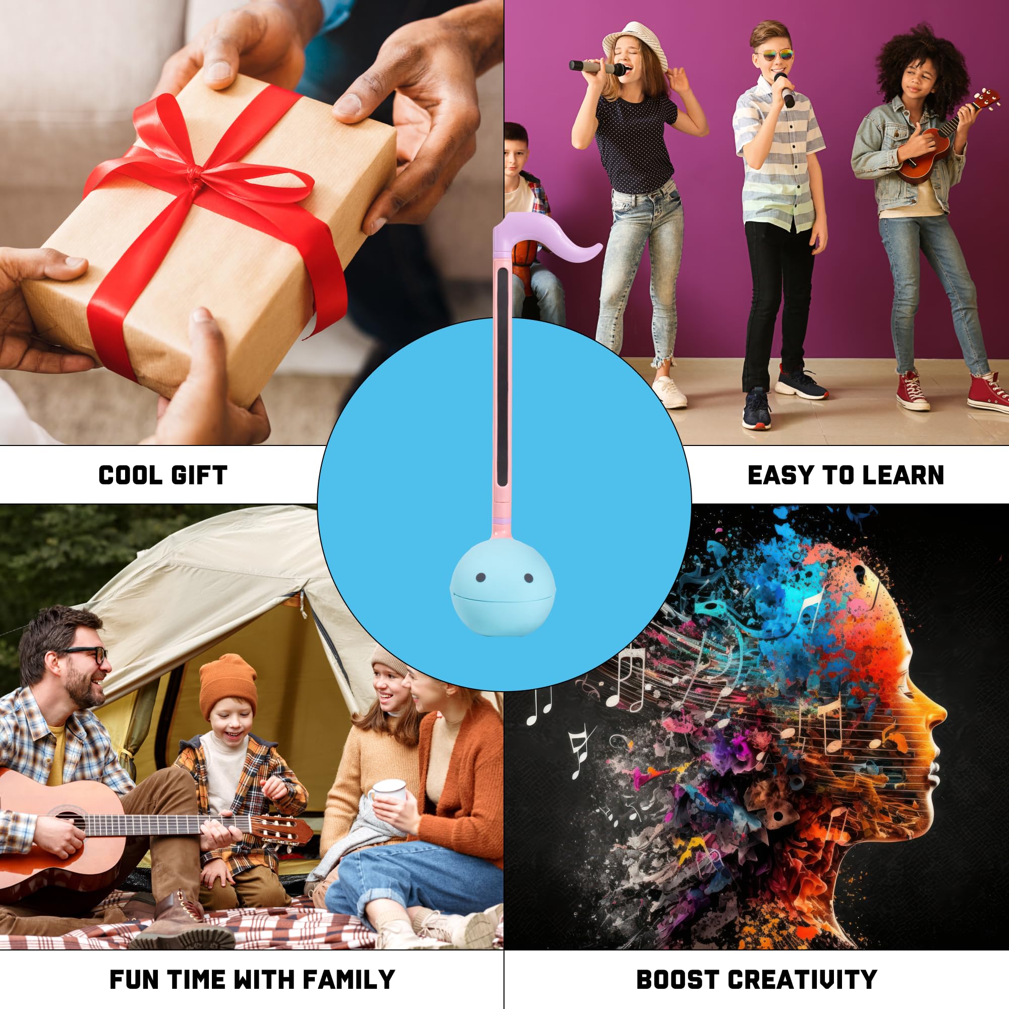 Otamatone Regular [Unicorn] And OT Deluxe [Unicorn] Bundle Japanese Electronic Musical Instrument Portable Music Synthesizer Maywa Denki Award Winning Educational Fun Gift For Children Teen Adult