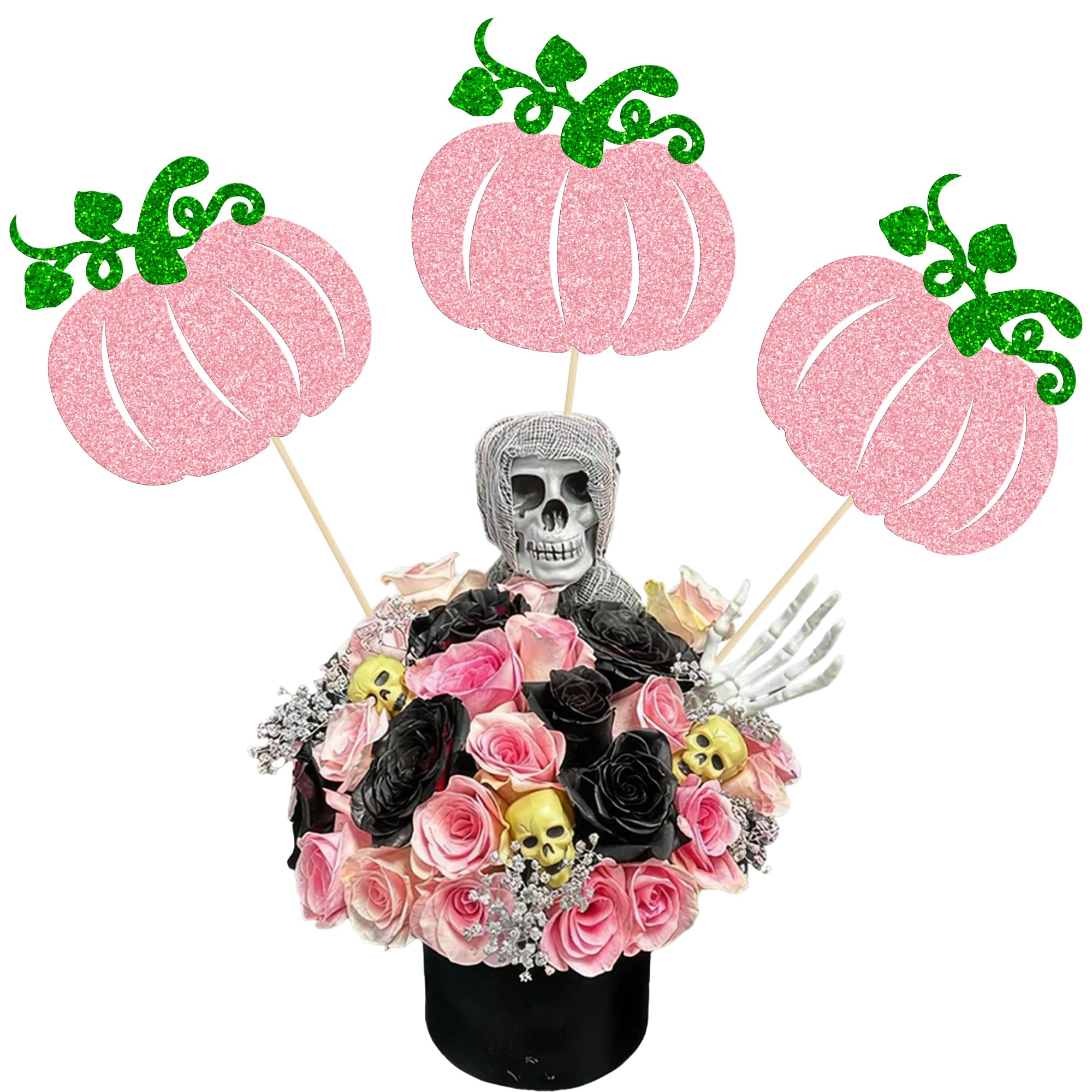 Citrouille de centre de table pour baby shower chic et fêtes d'automne roses