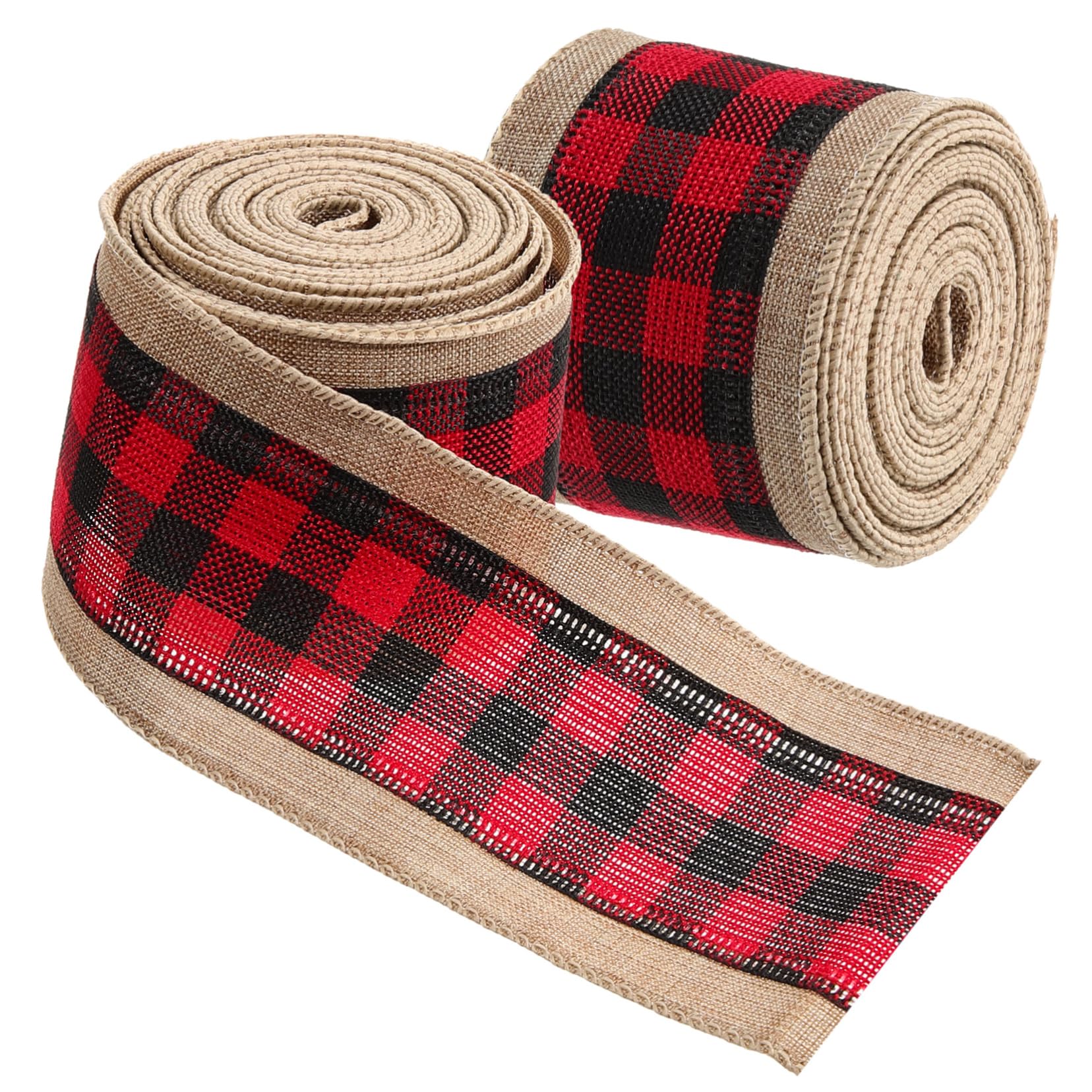 Lurrose 10 Stück Weihnachtsband Weihnachtsbaumband Weihnachtsverpackungsband Blumenstrauß Verpackungsband Weihnachtsband Ornament Weihnachtsleinenbänder DIY Bastelband