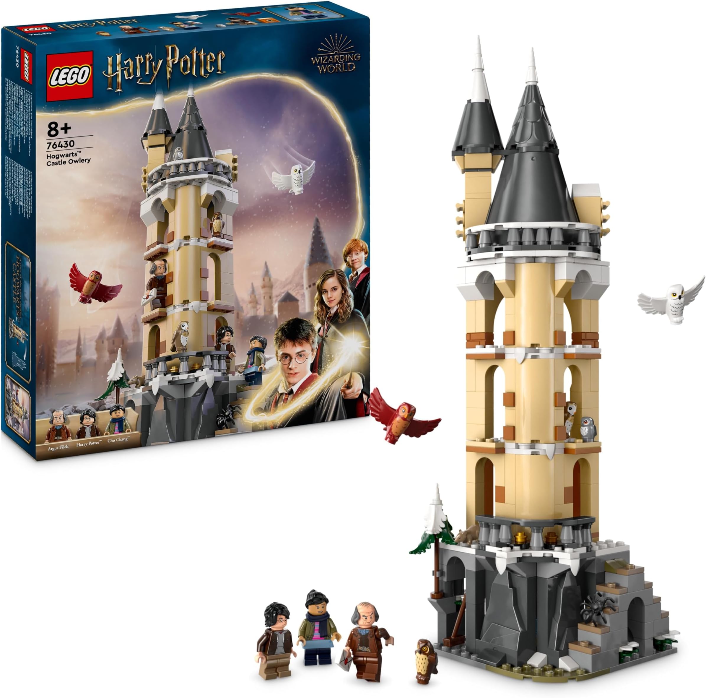 Harry Potter™ Hogwarts™ Castle Owlery 76430, Fantasy Toy for Kids, Animal Adventure Playset, Includes 3 Characters, Wizarding World Toy Set for Girls, Boys and Any Fan Aged 8 Plus