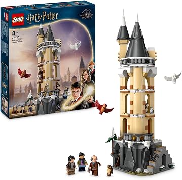LEGO Harry Potter Eulerei auf Schloss Hogwarts, Abenteuer-Set mit Spielzeug-Tieren und 3 Mini-Figuren, Spielzeug zum Film für Kinder, Geschenk für Mädchen, Jungen und alle Fans ab 8 Jahren 76430
