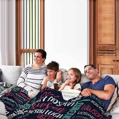 Miniatura 200 de Mantas personalizadas con nombre para niños, mantas de bebé personalizadas para niños y niñas, manta de nombre personalizada súper suave para niños