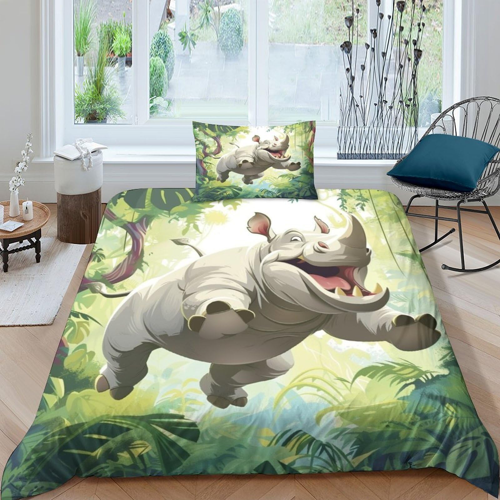 Parure de lit 135x200 cm avec fermeture éclair pour chambre d'étudiant cosy