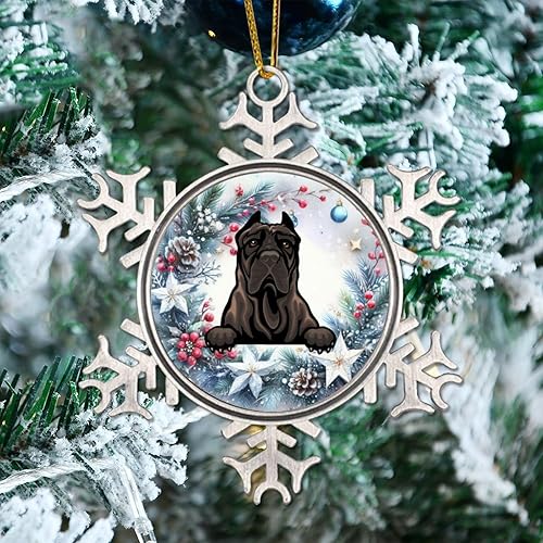 Presa Canario - Adornos de Navidad para amantes de los perros, regalo para mamá, regalo de Navidad para perros que asoma, recuerdo de regalo para