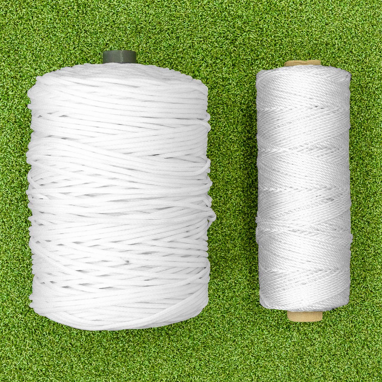 TITAN Tie Twine [500g/1kg Roll] - 2mm or 4mm Industrial/Sports Net Fixing Twine | Garden & Home Craft DIY String | Garden Twine | Black/White/Blue Strong String (2mm Tie Twine, White)