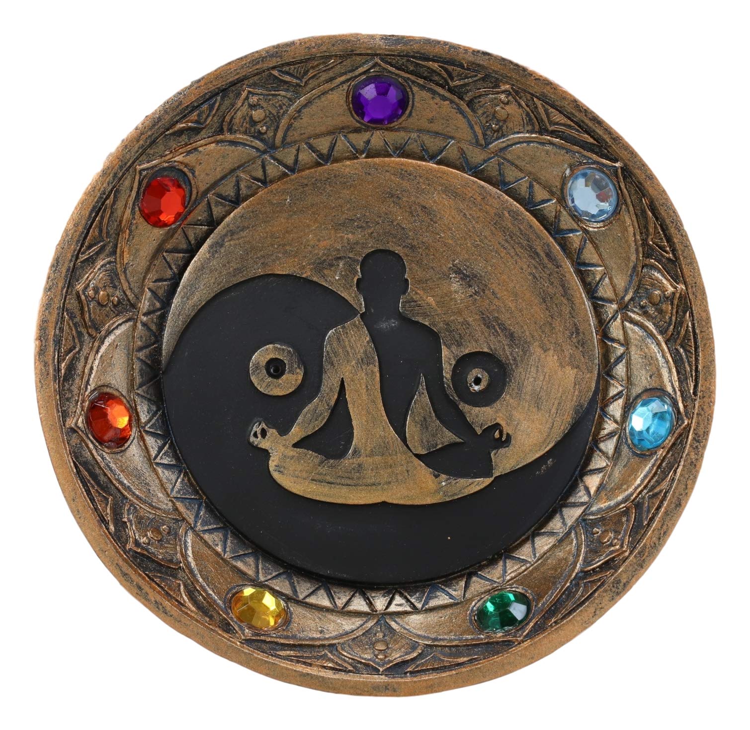 Ebros Gift Yoga Meditation Yin Yang Symbol With Chakra Zone Color Beads Incense Sticks Holder Burner Round Dish Medallion Figurine 5 Diameter Zen Feng Shui Vastu Home Fragrance Tabletop Altar Decor Buy