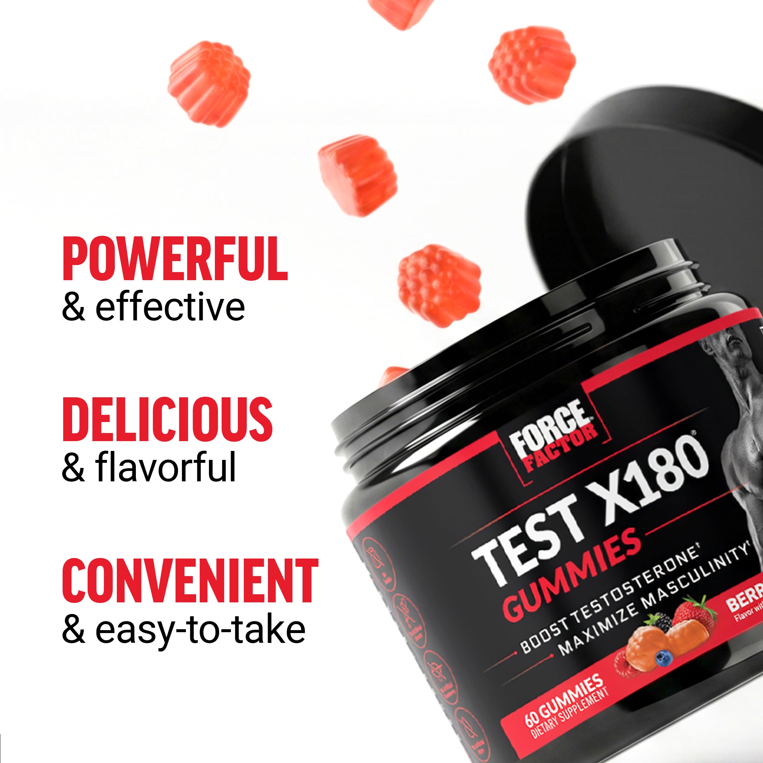 Force Factor Test X180 Gummies, Testosterone Booster Supplement for Men — Amazon image 6