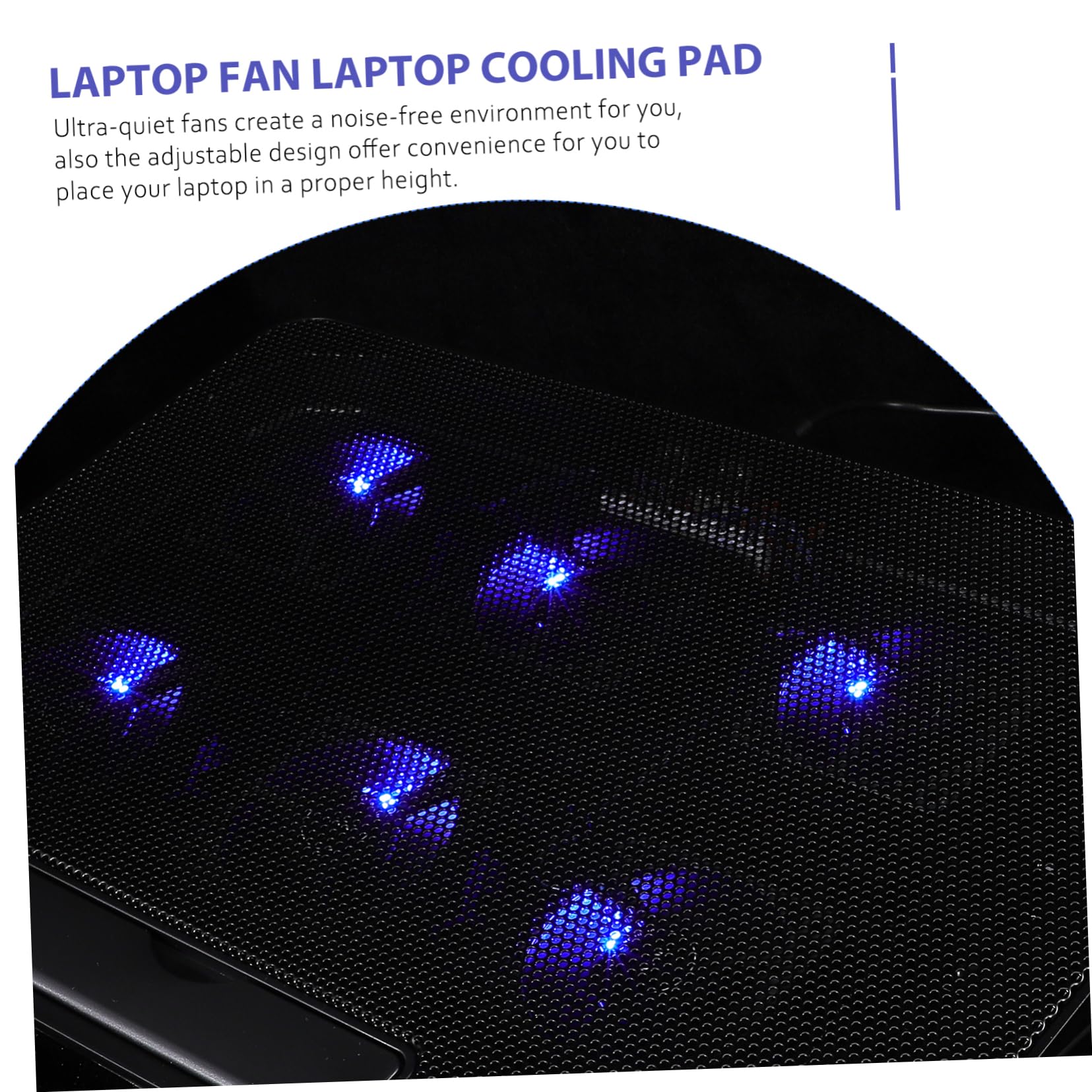 Laptop-kühler Mit Leisen Lüftern Für Effiziente Kühlung Höhenverstellbarer Ständer Kompatibel Bis 15,6 Zoll USB-betrieben