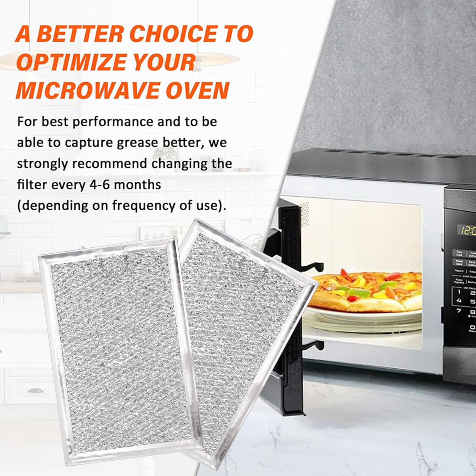 Microwave Charcoal Filter Compatible With KitchenAid KMHS120ESS0,KMHS120ESS10, KMHS120ESS11,KMHS120ESS2