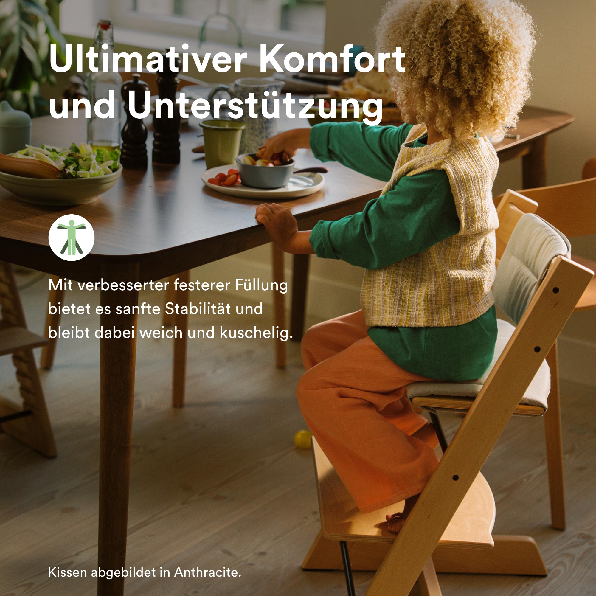 Stokke Tripp Trapp Kissen, Glacier Green – Kompatibel mit allen Tripp Trapp Stühlen & Babysets – Flüssigkeits-, flecken- & schmutzabweisend