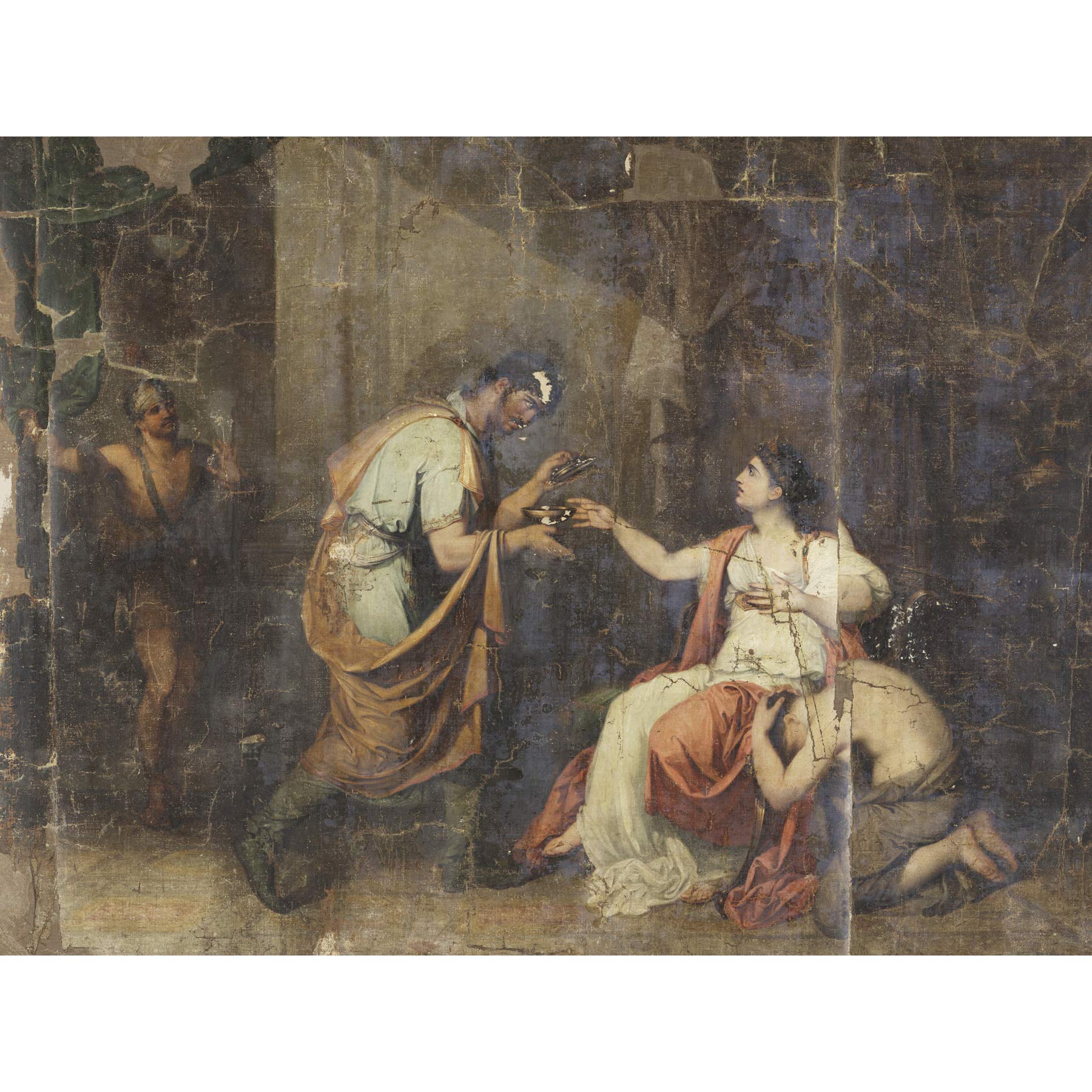Artery8 Wolff Death Of Sophonisba Queen Numidia Large Wall Art Poster Print Thick Paper 18X24 Inch