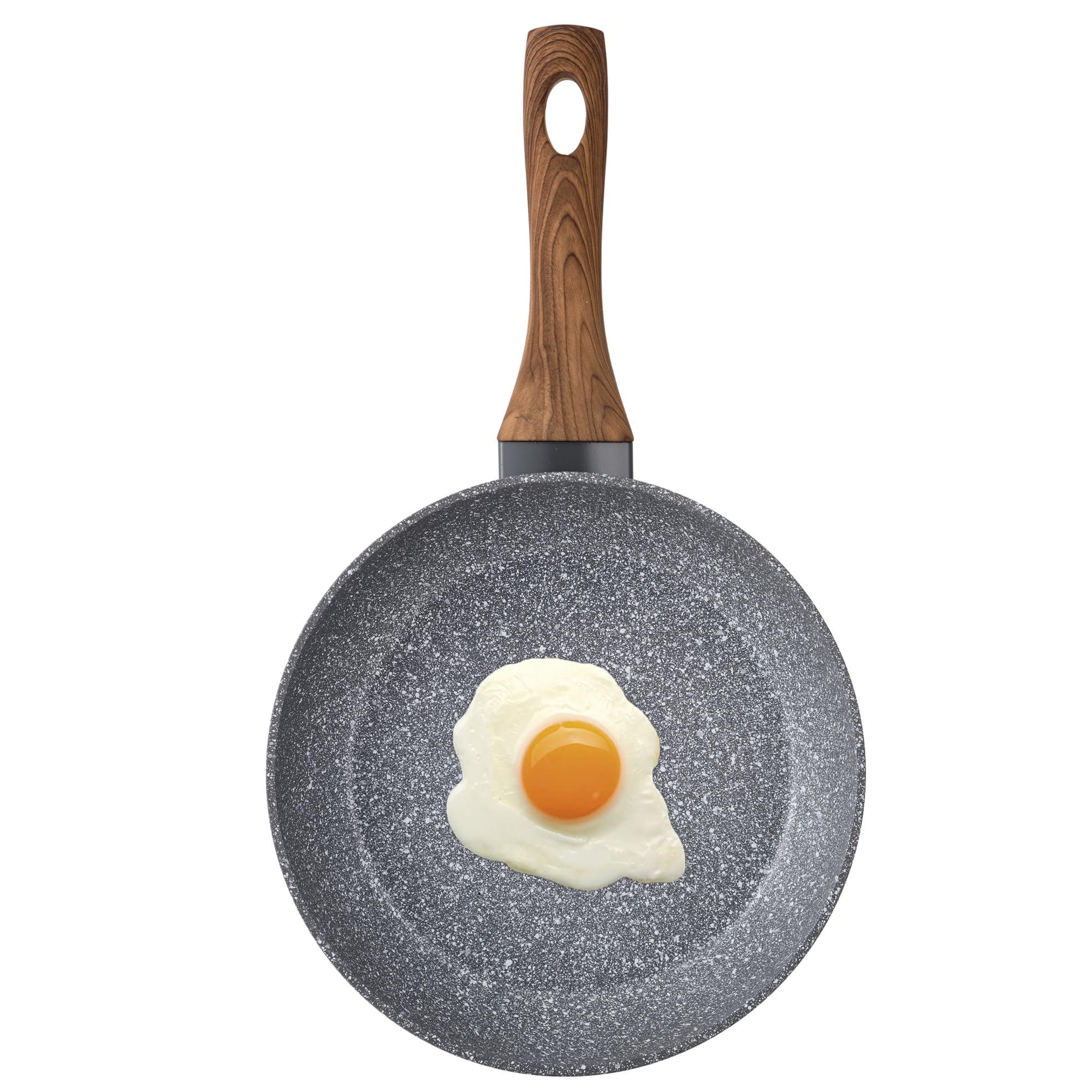 Magefesa Bateria de cocina 7 piezas MAGEFESA Kenia de acero esmaltado con juego de sartenes (22/24/26 cm) Daimiel en aluminio forjado