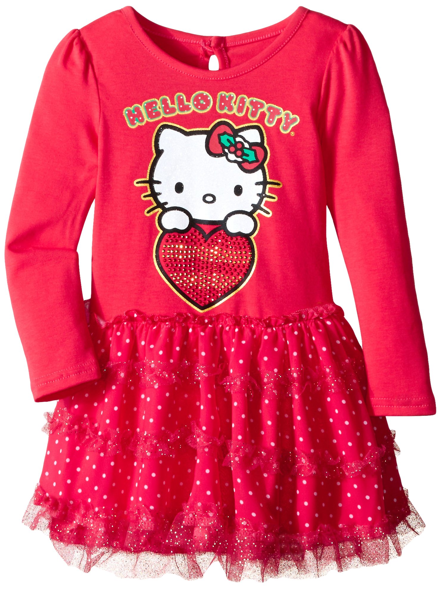 knee length dresses for ladies Hello Kitty and Friends Girls Striped Rugby Dress, Multicolor / XL+