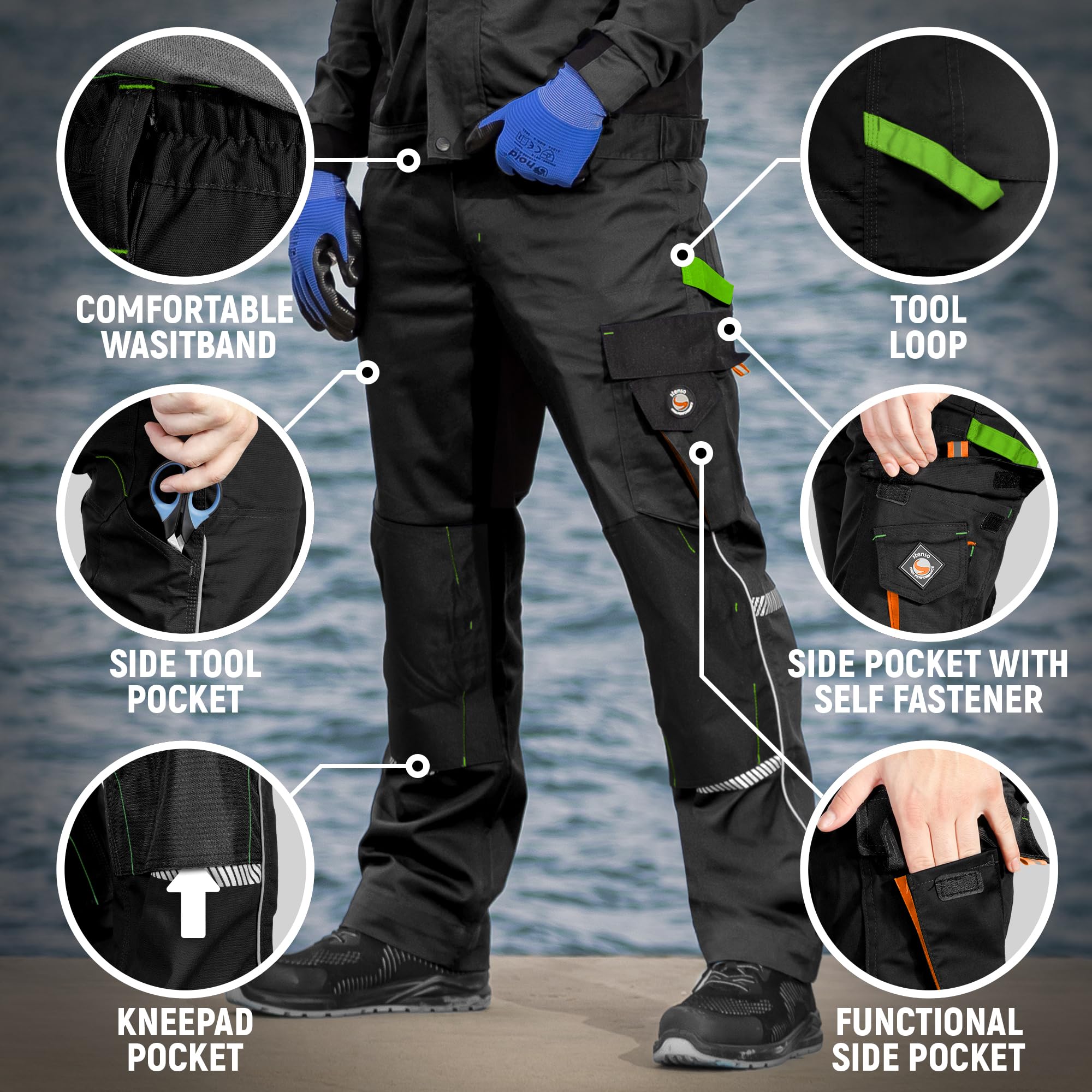 Stenso Prisma Pantalones de Trabajo Hombre - Ropa de Trabajo para Hombre