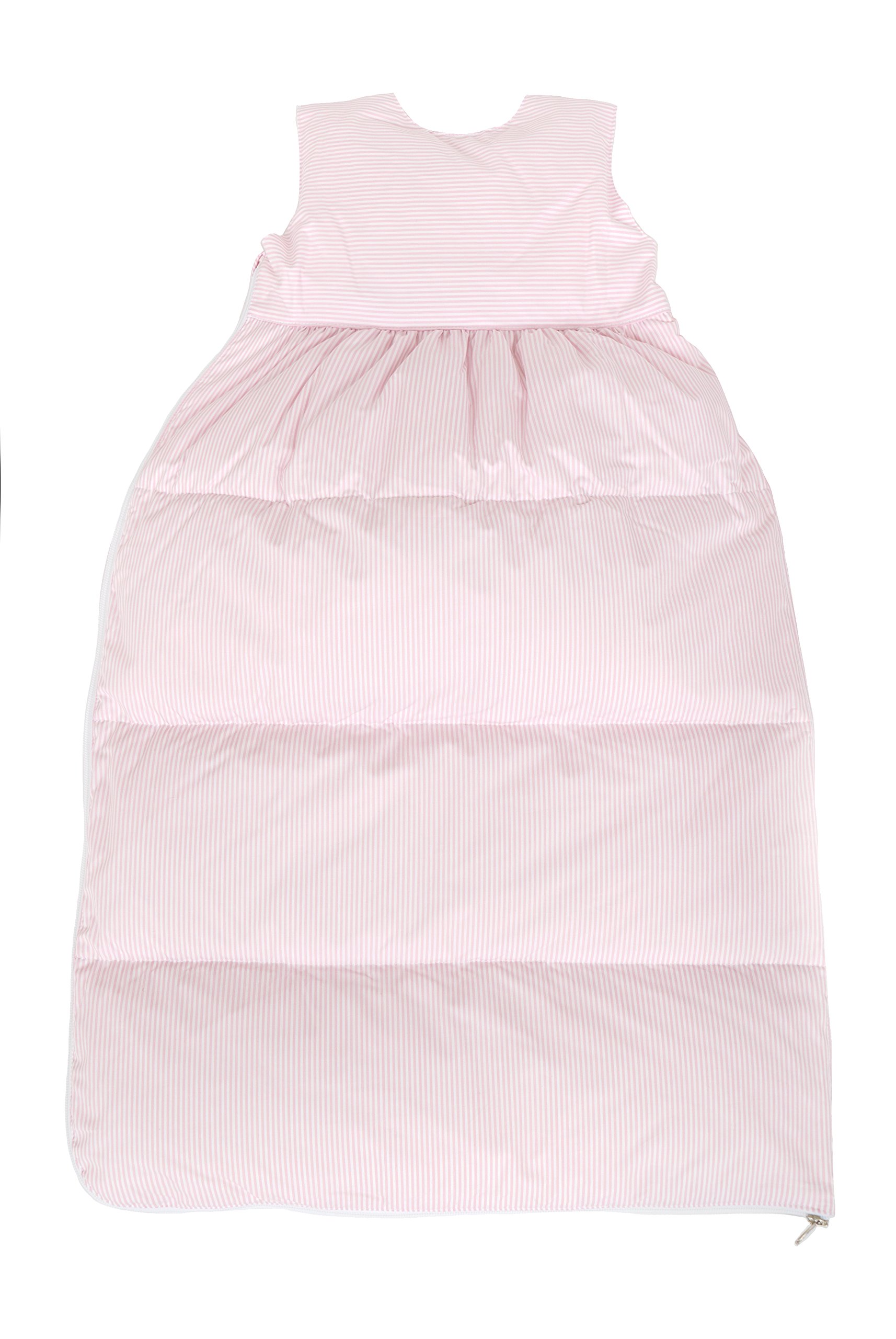 Saco de dormir para bebé, diseño de rayas, color rosa, 100 cm