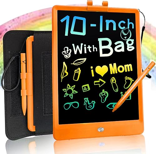 Miniatura 7 de Juguetes para niños y niñas mayores de 3 años, tablero LCD de dibujo a color con forro protector, de 10 pulgadas. Regalos para cumpleaños o para