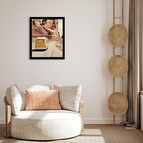 Vista 385 de Americanflat - Marco para póster de 71 x 74 cm con plexiglás pulido, portarretratos negro de madera industrializada, Epic Collection, marco ancho