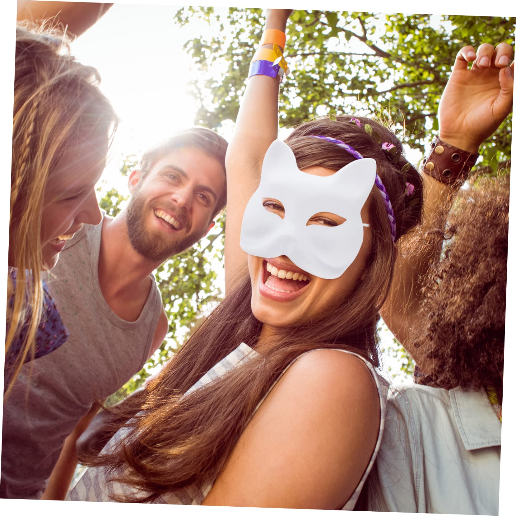 GALPADA Maschera Vuota Maschera Verniciabile Vestito Vestiti Di Halloween Costume Vuoto Fai Da Te Pieno Maschera Cosplay Maschere Cosplay Maschera Per Gli Occhi Bianca Carta