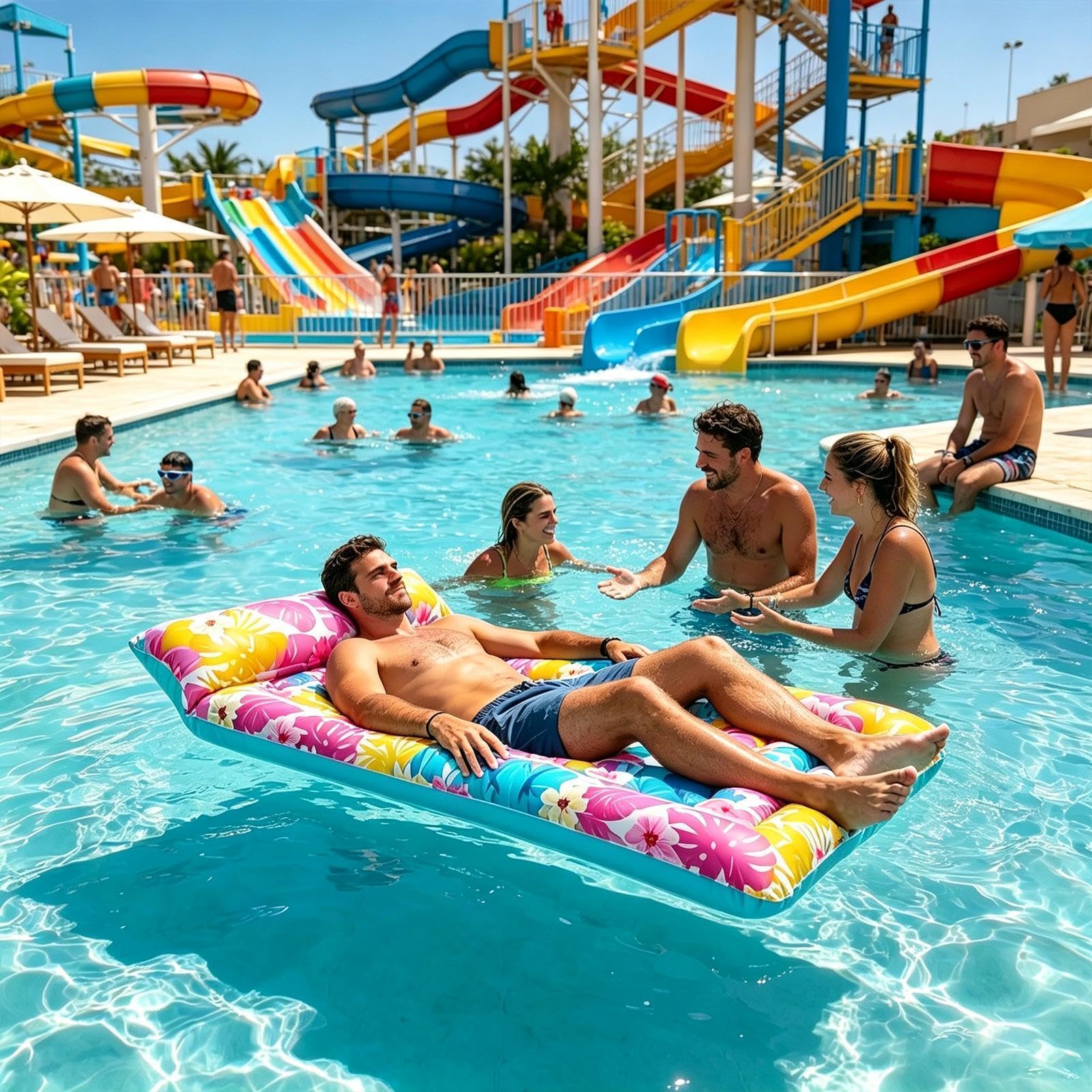 Flotteur De Piscine pour Adultes Gonflable à air Portable Ergonomique
