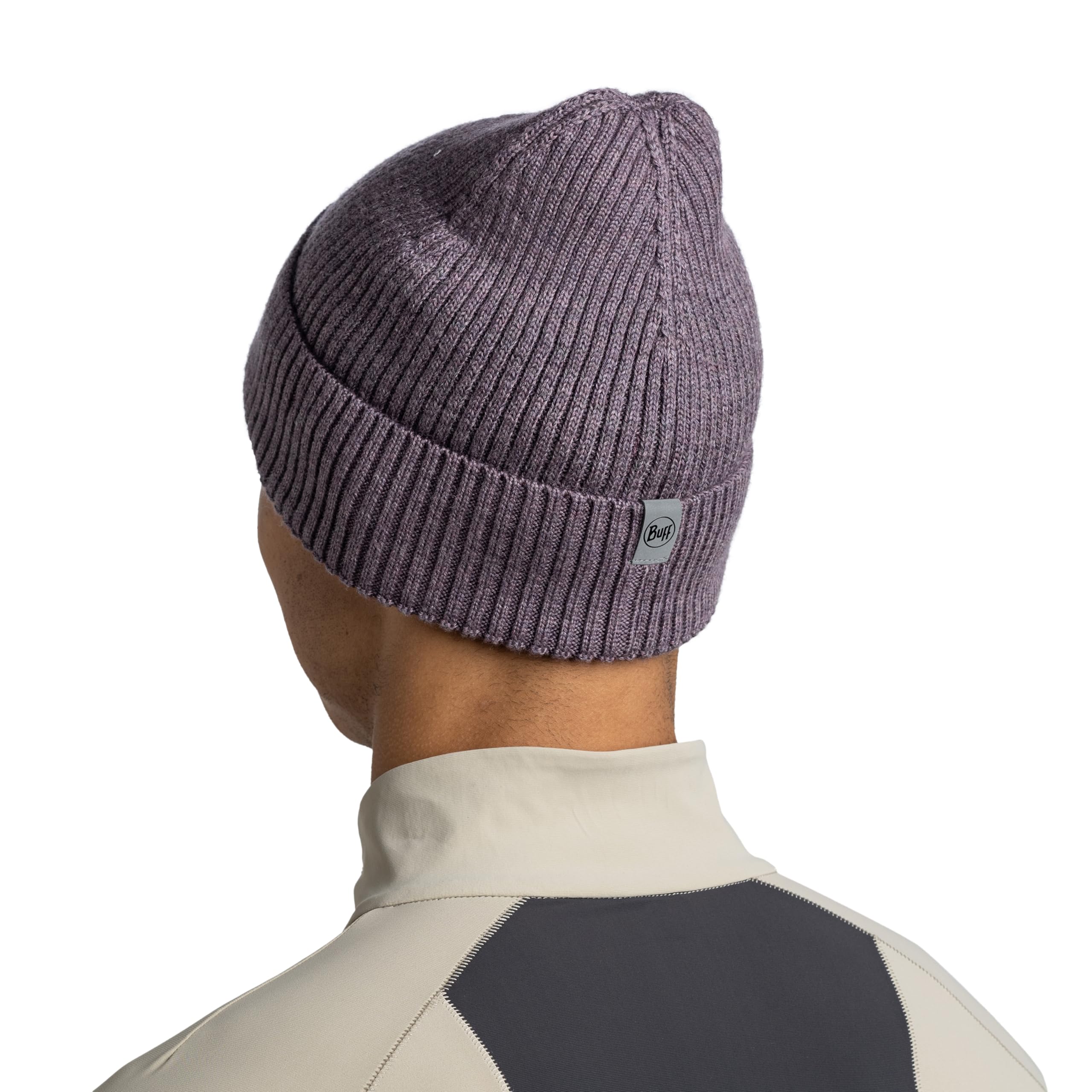 Buff Merino Wool Bonnets Homme Femme Adulte, Laine Mérinos, Randonnée, Outdoor, Durable, Légère, Épaisse, Réfléchissant, Violet, Taille Unique