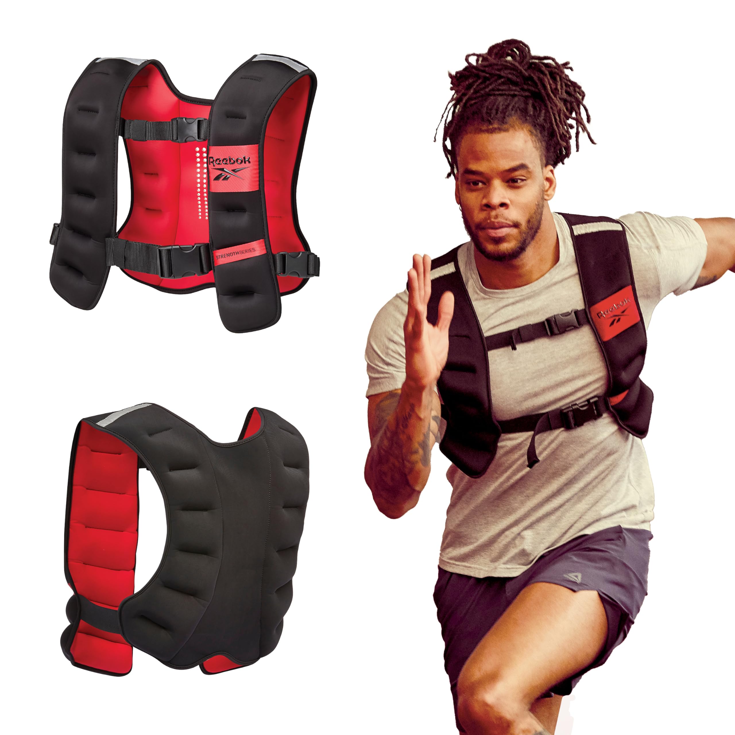 Weighted Vest Premium Adjustable Strength Training Vest with Reflective Trim for Full-Body Workouts, Cardio, Running & Rehabilitation – Comfort Fit, Durable Material