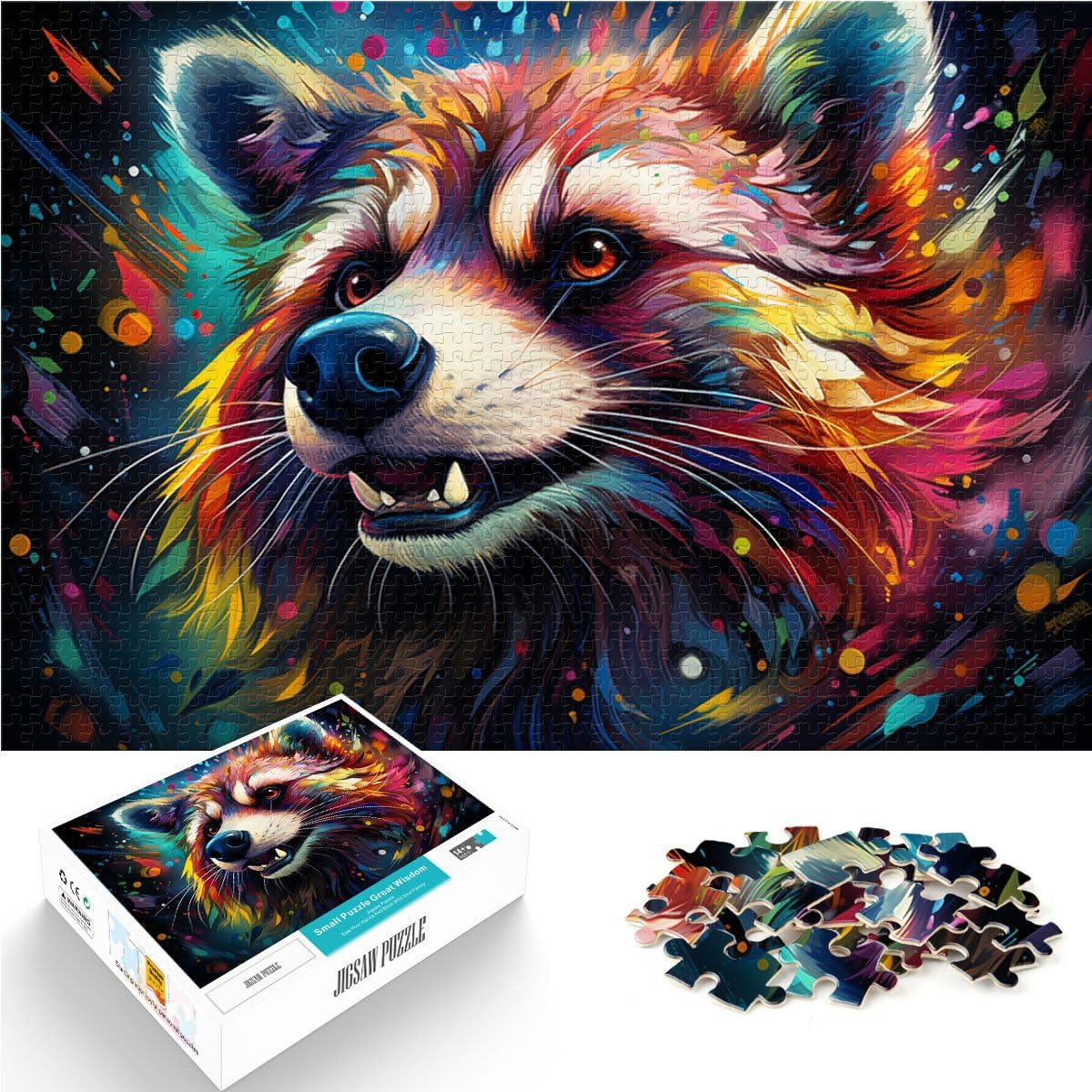 2000 Piece Jigsaw Puzzles for Adults Raccoon Cartoon Jigsaw Puzzle for is ideal as a gift for the whole family 27.56 in x39.37 in โ image 1
