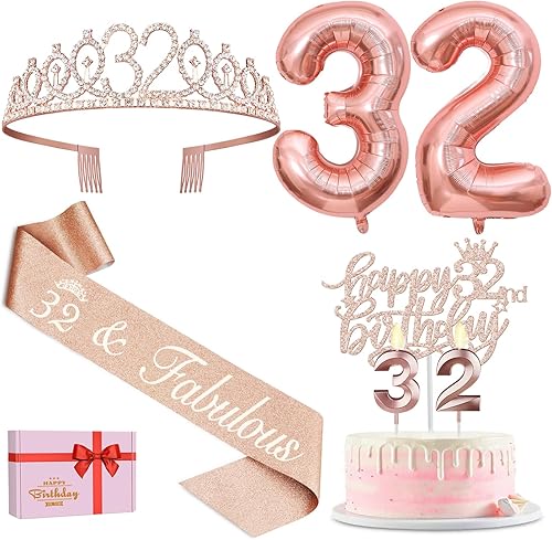 Miniatura 10 de Decoraciones de cumpleaños número 14 para niñas, incluyendo banda y tiara de cumpleaños 14, velas de cumpleaños 14 y adornos para pasteles, globos
