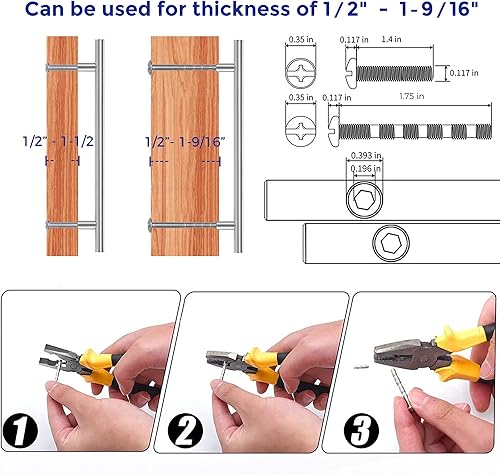 Vista 15 de Ravinte Tiradores de gabinete de 10 pulgadas, color negro mate, tiradores de acero inoxidable para gabinetes de cocina, tiradores de gabinete de 10