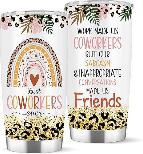 Regalos divertidos para compañeros de trabajo para mujeres, regalos de jubilación de agradecimiento para mujeres, vaso de 20 onzas, regalos de