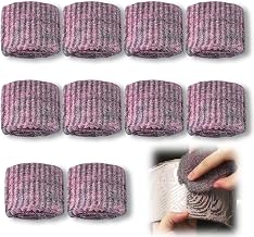 10 x Steel Wool Pads with Soap, Cleaning Sponges for Kitchen, Oven, Grill, Pans and Pans