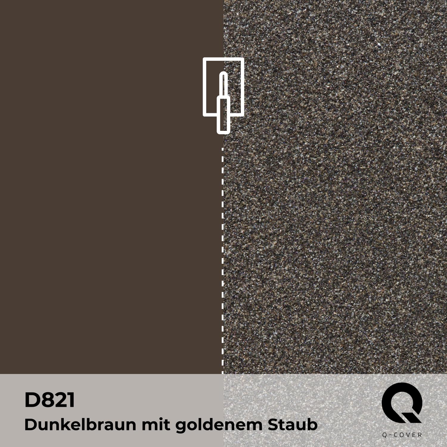 Quarzgrund für Dekorativer Putz mit Mica Dunkelbraun D821 7,5KG | Acrylatdispersion Grundiermittel Innen & Außen für Wände und Decken Grundierung Schutz Mosaikputz ca. 0,3-0,4 KG/m2