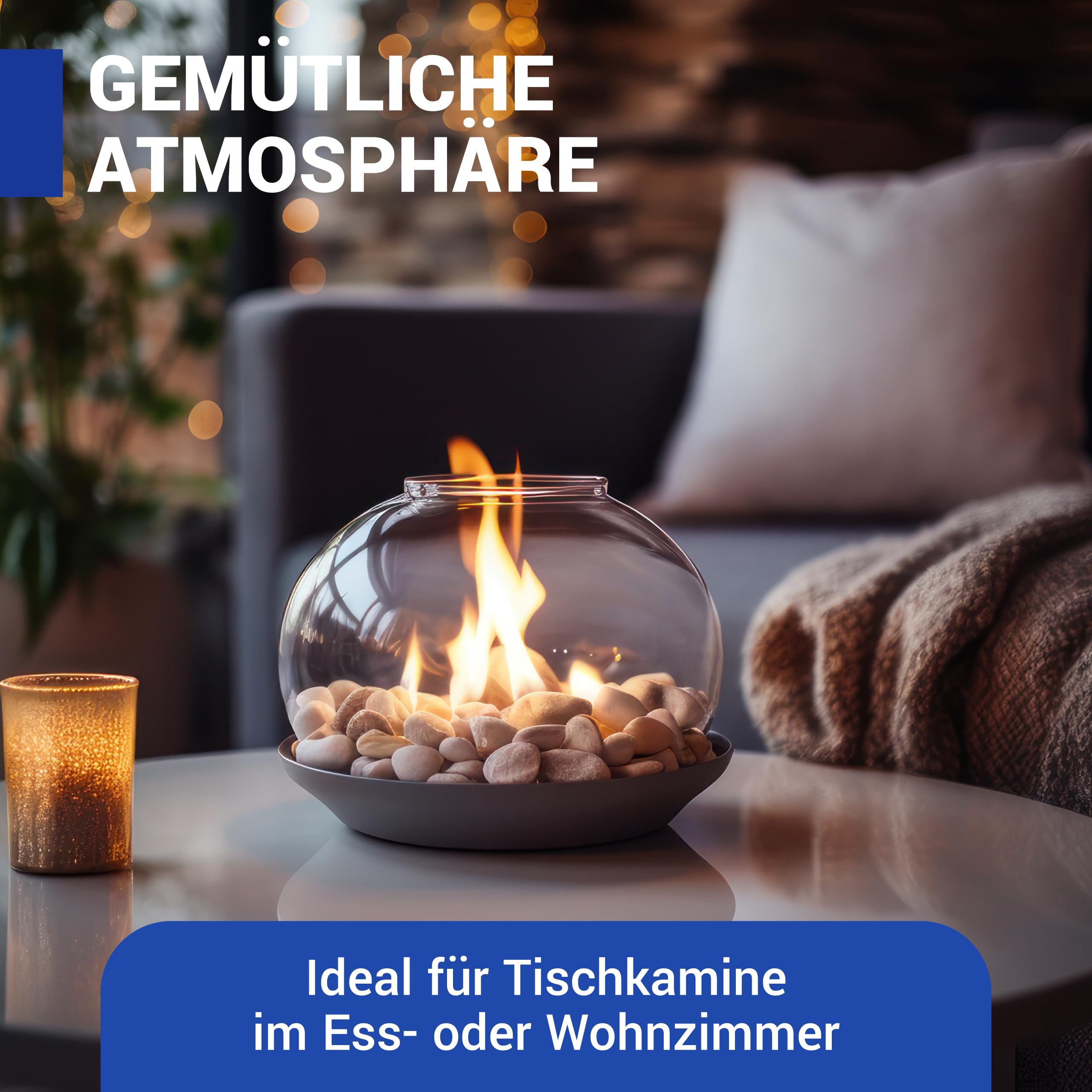wolk Bioethanol 5L – Ethanol Kamin Brennstoff, Rußfrei & Geruchsneutral | Bio Ethanol 94% vol. aus nachwachsenden Rohstoffen Indoor & Außenbereich