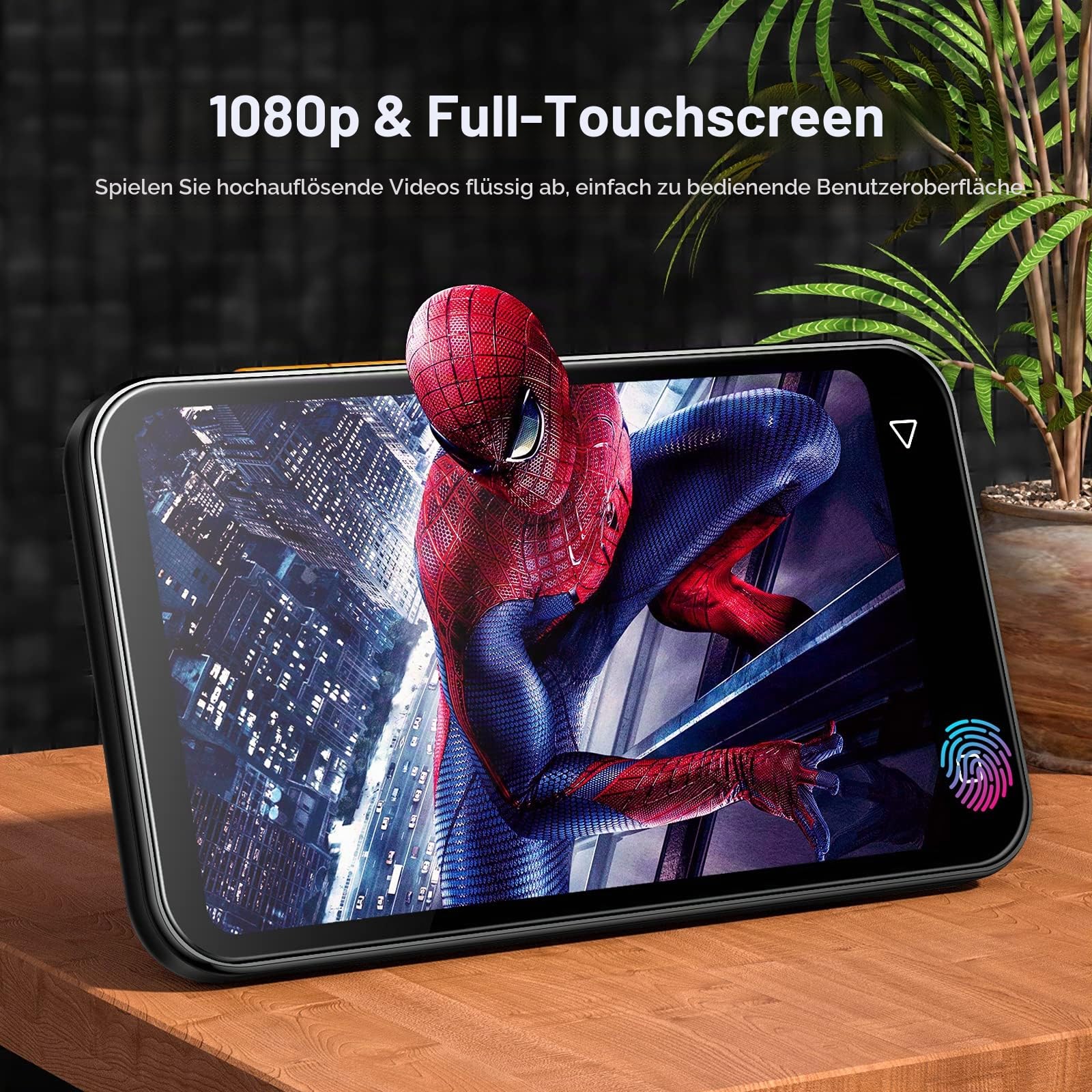 WiFi-MP3-Player mit Bluetooth, TIMMKOO 4,0-Zoll-Voll-Touchscreen-MP3-MP4-Player, tragbarer HiFi-Sound, digitaler Walkman-Musikplayer mit UKW-Radio, Rekorder, E-Book, Uhr, Browser (Schwarz)