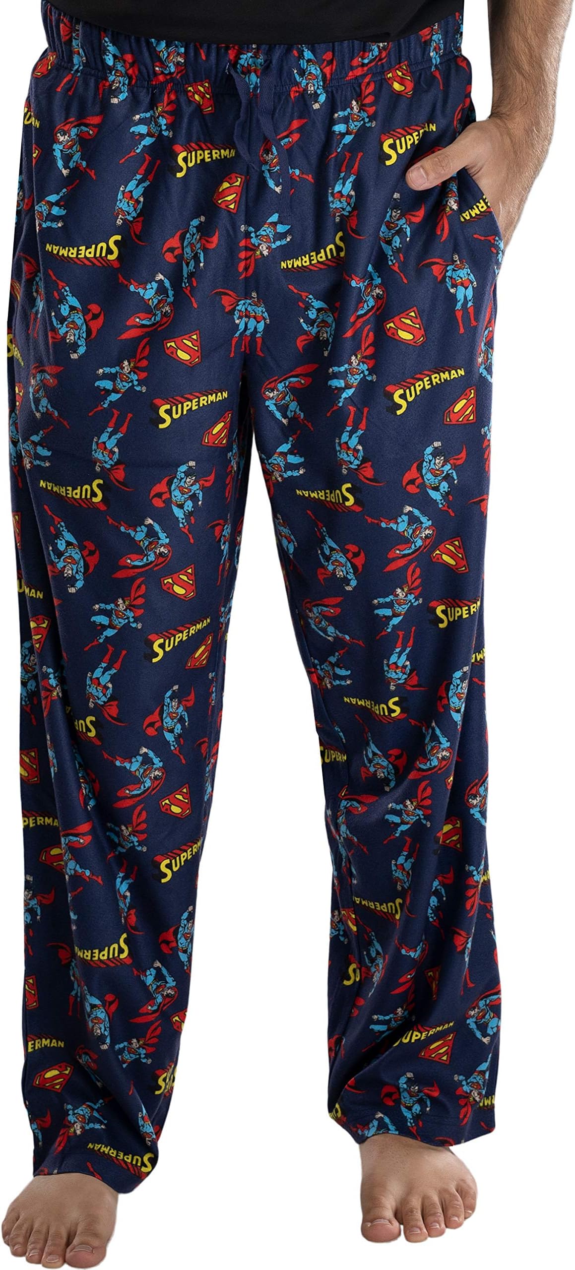 DC Comics Mens Superman All Over Print Loungewear Pajama Pants