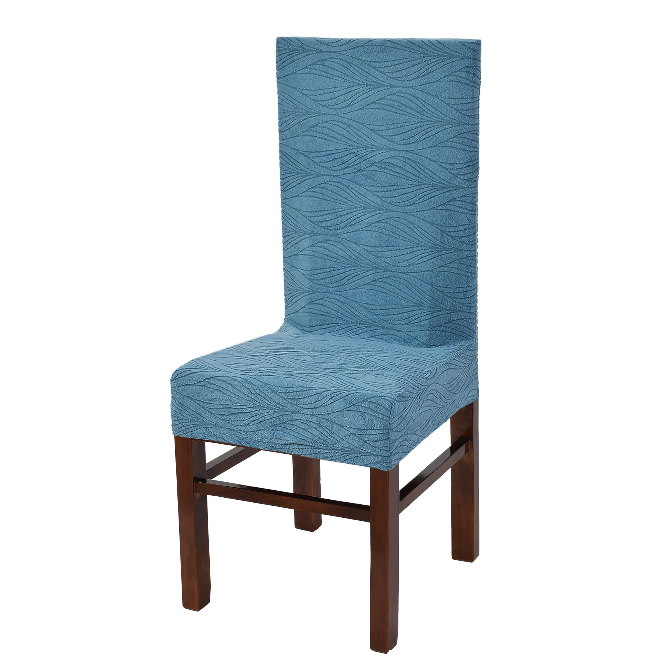 Yellow Weaves Elastic Stretchable Dining Chair Cover, Removable Washable Elastic Self Jacquard Dining Chair Covers (Set of 4, Botanical Sky) (B0D9NXZDC2) Amazon Price History, Amazon Price Tracker