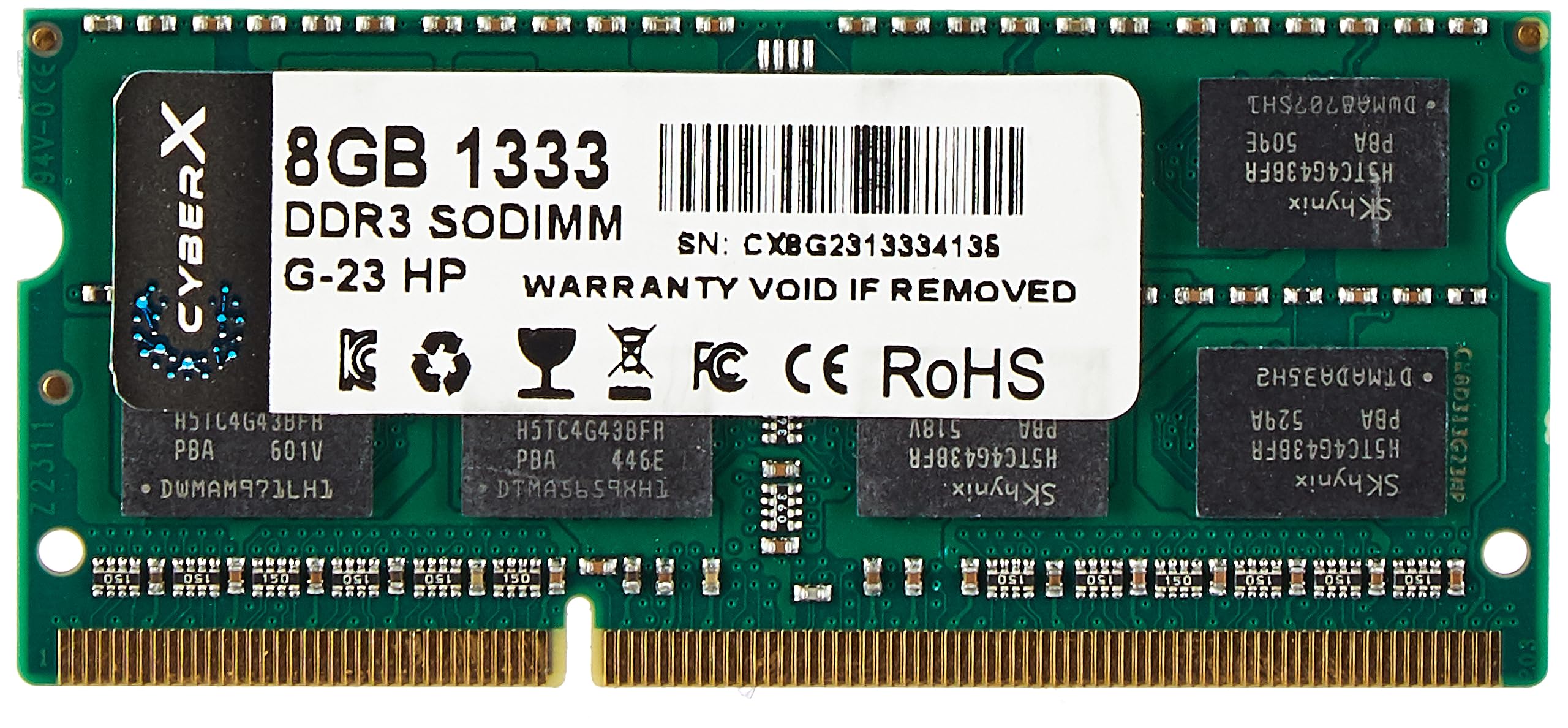 CYBERX 8GB DDR3 1333Mhz Laptop Ram (B09LTZKKX5) Amazon Price History, Amazon Price Tracker